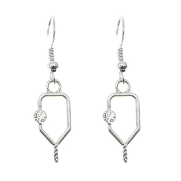 Pickleball Silver Earrings Thumbnail