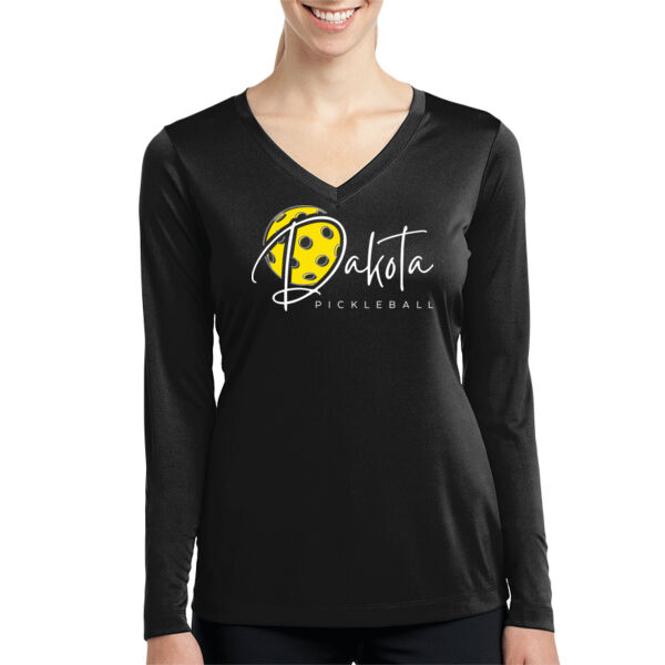 Ladies Long Sleeve PosiCharge ® Competitor™ V Neck Tee Thumbnail